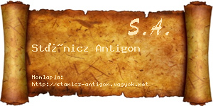 Stánicz Antigon névjegykártya